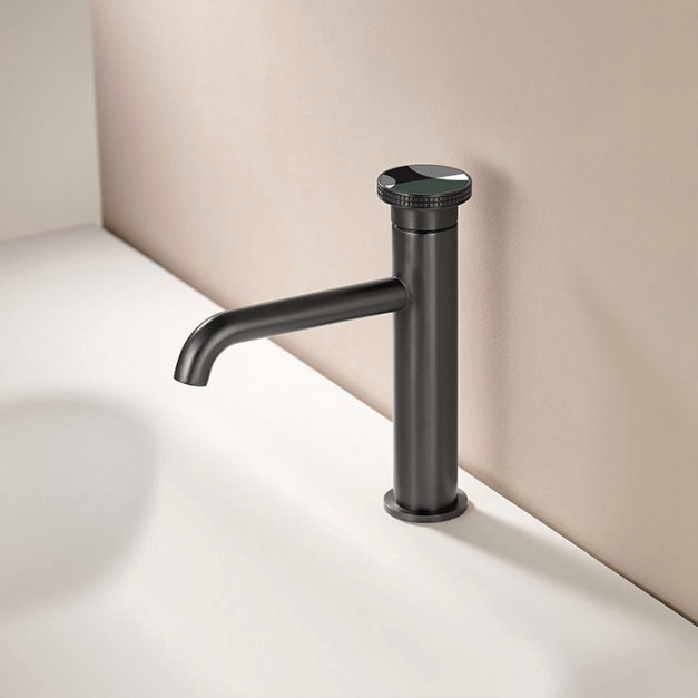Gunmetal Gray Brass Basin Faucet for Single Hole Bathroom Sink - Image 2