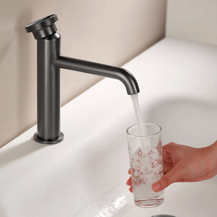 Gunmetal Gray Brass Basin Faucet for Single Hole Bathroom Sink - Image 3