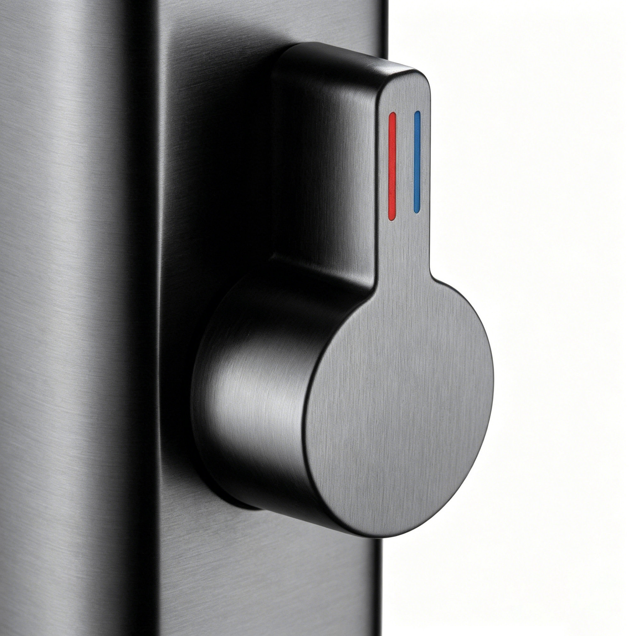 Gunmetal Gray Touchless Sensor Bathroom Faucet with Manual Temperature Control - Image 3