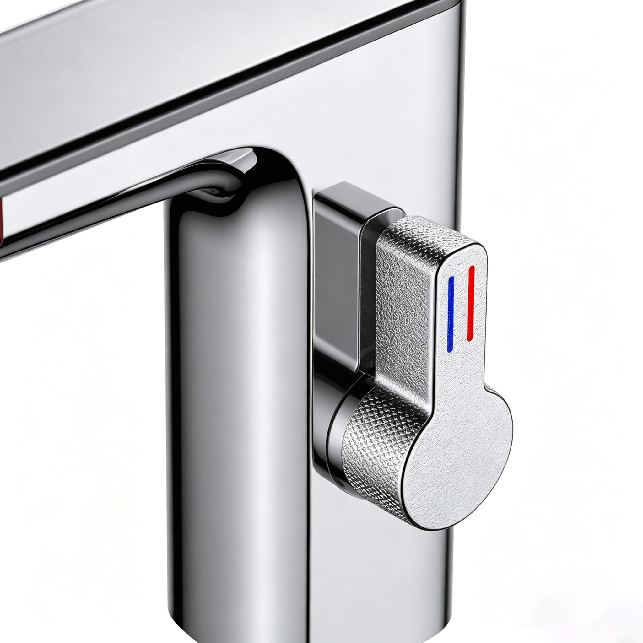 Silver Touchless Sensor Bathroom Faucet with Manual Temperature Control - Image 3